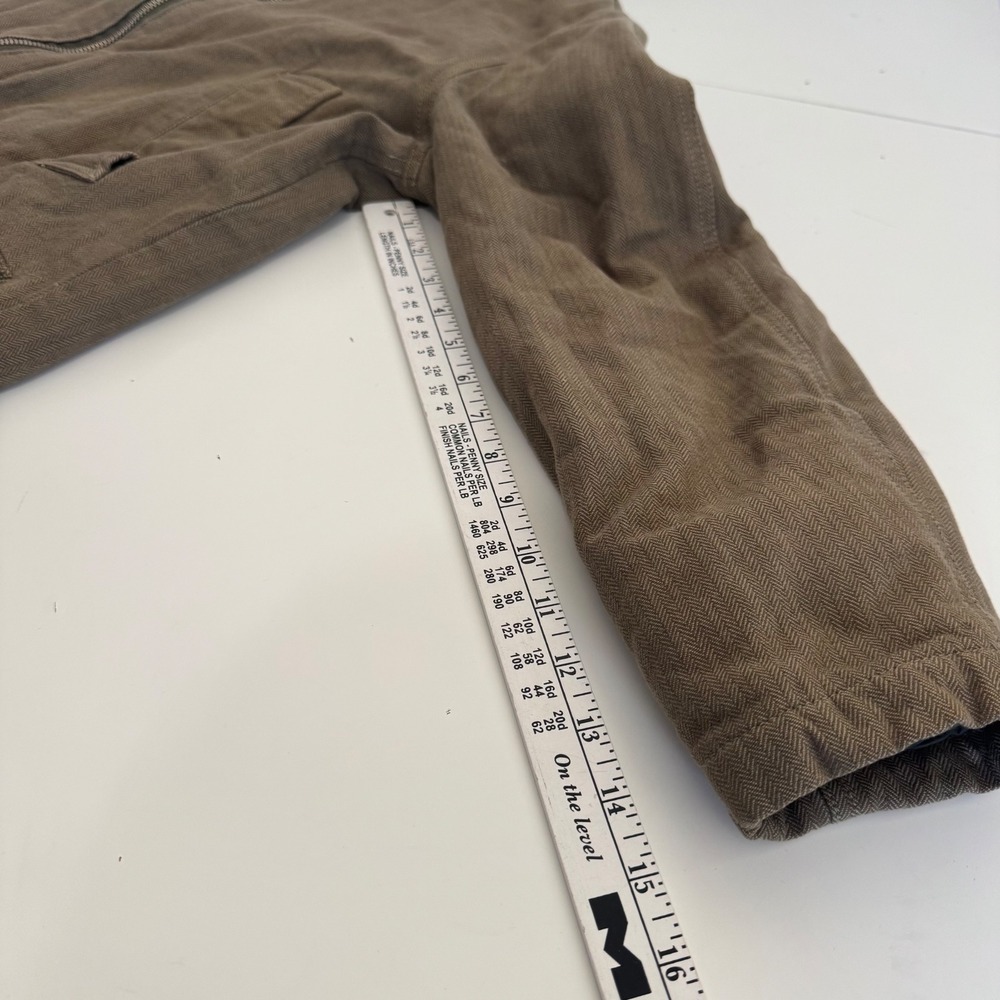 Planet Earth Women's Olive Green Herringbone Faux Fur Lined Hooded Jacket Small - Picture 13 of 14